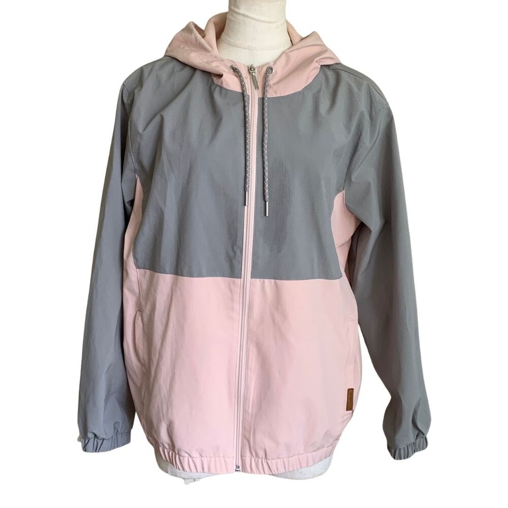 Voyager hooded windwear jacket coarts Size S Pink and grey